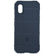 Avizar Coque pour Samsung Galaxy Xcover 7 Silicone Antichoc Motif en relief Bleu Nuit - Motif en relief ajoutant une touche d'élégance et d'originalité à votre mobile