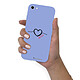 LaCoqueFrançaise Coque iPhone 7/8/ iPhone SE 2020 Silicone Liquide Douce lilas Coeur Noir Amour pas cher