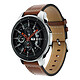 Avizar Bracelet Samsung Galaxy Watch 46 mm cuir véritable lisse - camel - Bracelet conçu pour Samsung Galaxy Watch 46 mm
