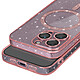 Avis Avizar Coque MagSafe pour iPhone 14 Pro Silicone Pailleté Rose Champagne