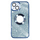 Avizar Coque pour iPhone 13 Paillette Amovible Silicone Gel  Bleu - Une coque design de la série Protecam Spark, pour iPhone 13