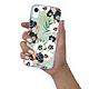 LaCoqueFrançaise Coque iPhone Xr Silicone Liquide Douce lilas Fleurs vert d'eau pas cher