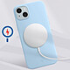 Acheter Force Case Coque pour iPhone 15 MagSafe Anti-chute Mate Bleu Pâle