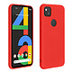 Avizar Coque Google Pixel 4A Silicone Semi-rigide Finition Soft Touch rouge Coque de protection spécialement conçue pour Google Pixel 4A
