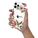 LaCoqueFrançaise Coque iPhone 12 Pro Max 360 intégrale transparente Motif Amour en fleurs Tendance pas cher