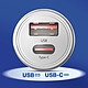 Avis 3mk Chargeur Allume Cigare Ultra compact 30W Double Port USB et USB C Argent