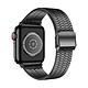 Avizar Bracelet pour Apple Watch 41mm et 40mm et 38 mm Maillons Carré Acier Inoxydable  Noir - Bracelet à maillons carrés spécifiquement conçu pour Apple Watch Series 9, 8 et 7 41mm / Series SE 2022, SE, 6, 5, et 4 40mm / Series 3, 2 et 1 38mm