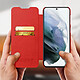 Avis Nillkin Housse pour Samsung Galaxy S21 Plus Étui Folio Porte-carte Cuir Véritable Qin  Rouge
