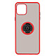 Avizar Coque Apple iPhone 12 Mini Bi-matière Bague Métallique Fonction Support rouge Coque de protection spécialement conçue pour Apple iPhone 12 Mini.
