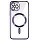 Avizar Coque MagSafe pour iPhone 12 Pro Silicone Protection Caméra  Contour Chromé Violet - Coque MagSafe conçue spécifiquement pour votre Apple iPhone 12 Pro