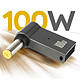 Avizar Adaptateur de Charge USB-C  100W vers Connecteur Jaune Lenovo 4.0 x 1.7mm, Gris pas cher