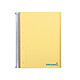 LIDERPAPEL Cahier spirale A4 micro wonder 240 pages 90g 4 trous 5 bandes - Jaune x 24 Cahier