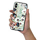 LaCoqueFrançaise Coque iPhone X/Xs Coque Soft Touch Glossy Fleurs vert d'eau Design pas cher