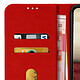 Avizar Étui Samsung Galaxy A12 Protection avec Porte-carte Fonction Support rouge pas cher