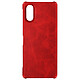 Avizar Coque pour Sony Xperia 5 V Rigide revêtement Simili Cuir  Rouge - Une coque de protection bi-matière Rouge pour votre Sony Xperia 5 V