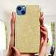 Acheter Avizar Coque iPhone 13 Mini Paillette Amovible Silicone Semi-rigide dorée