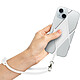 Avizar Cordon Smartphone avec Étui Silicone Flexible Universel 35cm  Blanc Cordon en silicone flexible, pour un port et une tenue en main de votre smartphone pleines de panache
