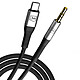 3mk Câble USB C vers Jack 3.5mm Aluminium Robuste Son Haute Fidélité 1m Noir Câble audio USB C vers Jack 3.5mm 3mk haute qualité, avec une transmission audio claire et sans perte