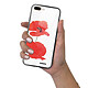 Evetane Coque iPhone 7 Plus/ 8 Plus Coque Soft Touch Glossy Coquelicot Design pas cher