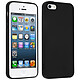 Avizar Coque Silicone TPU Gel Souple Apple iPhone SE / 5S / 5 - Noir Mat Protection en Silicone Gel fléxible et résistant