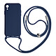 Avizar Coque Cordon pour Apple iPhone XR Semi-rigide Lanière Tour du Cou 80cm  bleu Une protection mêlant la praticité au style, spécialement conçue pour votre Apple iPhone XR