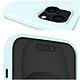 Acheter Moxie Coque pour iPhone 15 Semi-rigide Intérieur Microfibre Bords Surélevés Bleu Pâle