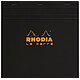 RHODIA Bloc BLACK « Le Carré » 21x21cm 80F agrafées 80g Q.5x5 Bloc-note