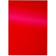 PAVO Paquet de 100 Plats de couverture Chromolux pour reliure brillant A4 rouge Couverture à relier