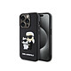 Karl Lagerfeld Coque pour Apple iPhone 15 Pro 3D Rubber Karl & Choupette Noir Coque conçue sur mesure pour Apple iPhone 15 Pro