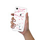 Evetane Coque iPhone Xr silicone transparente Motif Chat et Fleurs ultra resistant pas cher
