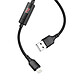 Hoko Câble USB vers Lightning Charge et Synchronisation Fonction Timer 2.4A  Noir Câble spécialement conçu pour le chargement et la synchronisation, marque Hoco.