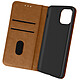 Avizar Housse pour iPhone 13 Mini Clapet Portefeuille Fonction Support Marron Etui folio Marron en Eco-cuir, iPhone 13 Mini