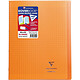 CLAIREFONTAINE Cahier Protège-cahier Koverbook Piqué Polypro 24x32 cm 96p séyès Orange Transparent Cahier