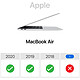 Avis Avizar Coque Polycabonate Rigide Transparent p. MacBook Air 13 2020 / 2019 / 2018