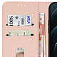 Avizar Étui pour Apple iPhone 12 Pro Max Clapet Portefeuille Support Vidéo  Rose Gold pas cher