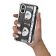 Evetane Coque iPhone X/Xs anti-choc souple angles renforcés transparente Motif Cassette pas cher