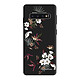 LaCoqueFrançaise Coque Samsung Galaxy S10 Silicone Liquide Douce noir Fleurs Sauvages