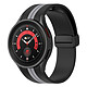 Avizar Bracelet pour Galaxy Watch 5 / 5 Pro / 4 Silicone Souple Bicolore  noir / gris - Bracelet spécialement conçu pour votre Samsung Galaxy Watch 5 / 5 Pro / 6