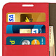 Avizar Étui Samsung Galaxy S10 Plus Housse Folio Cuir Support Vidéo rouge pas cher