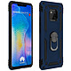 Avizar Coque Huawei Mate 20 Pro Bi matière Rigide Souple Bague Support Vidéo Bleu nuit - Coque de protection spécialement conçue pour le Huawei Mate 20 Pro, Bleu Nuit