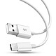 Avizar Cable Micro USB Charge rapide Transfert De Données Longueur 1m  Blanc - Cable de charge type Micro USB