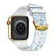 Avizar Bracelet pour Apple Watch 41 / 40 / 38 mm Silicone à Motif Marbre Turquoise - Un bracelet en silicone conçu pour Apple Watch Series 8 et 7 41mm / Series SE 2022, SE, 6, 5, et 4 40mm / Series 3, 2 et 1 38mm
