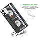 Avis Evetane Coque iPhone 12 mini anti-choc souple angles renforcés transparente Motif Cassette