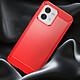 Avis Avizar Coque pour Motorola Moto G84 Effet Carbone Silicone Flexible Antichoc  Rouge