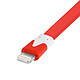 Acheter Avizar Câble Plat 3m Rouge USB Compatible iPhone iPad iPod Charge et Synchronisation