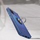 Avizar Coque Samsung Galaxy A21s Bi-matière Bague Métallique Fonction Support bleu pas cher