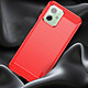 Avis Avizar Coque pour Motorola Moto G54 Effet Carbone Silicone Flexible Antichoc  Rouge