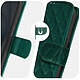 Avizar Étui pour iPhone 15 Portefeuille Design rhombique matelassé  vert pas cher
