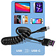 Avis Avizar Câble USB vers USB-C 66W 5A Extensible de 35cm à 80cm Charge Rapide  Noir