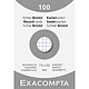 EXACOMPTA Étui de 100 fiches - bristol quadrillé 5x5 non perforé 74x105mm - Blanc x 40 Fiche Bristol